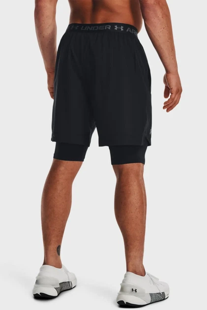 Чоловічі чорні шорти UA Vanish Woven 2in1 Sts Under Armour S 1373764-002 - Фото 3 Чоловічі чорні шорти UA Vanish Woven 2in1 Sts Under Armour S 1373764-002 - изображение 3