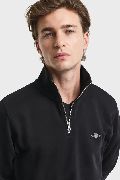 Чоловіча чорна спортивна кофта REG SHIELD HALF ZIP Gant S 2008005 - изображение 4
