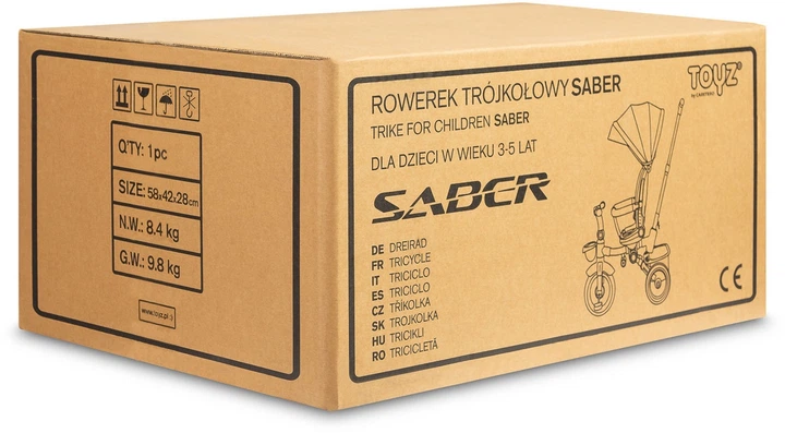 Триколісний велосипед Toyz Saber з поворотним сидінням Бежевий (5903076399984) - зображення 13
