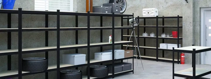 Стелаж Бюджет КМ 1800х600х300 Меткас, 175 кг/полицю, 5 полиць, МДФ, фарбований, металевий - зображення 3