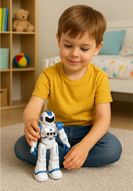 Robot zdalnie sterowany LEAN Toys SMART BOT mówi i tańczy Niebieski 28841 (5905991088226) - obraz 5