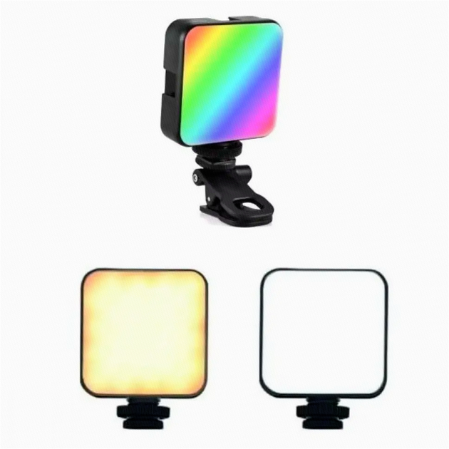 RGB лампа AY83 5.5 Вт 1200 mAh USB Type-C с прищепкой для студийного света и освещения телефона - Фото 5 RGB лампа AY83 5.5 Вт 1200 mAh USB Type-C с прищепкой для студийного света и освещения телефона - изображение 5