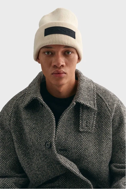 Чоловіча перлова шапка RIBBED BEANIE Gant OS 9910024 - Фото 2 Чоловіча перлова шапка RIBBED BEANIE Gant OS 9910024 - изображение 2