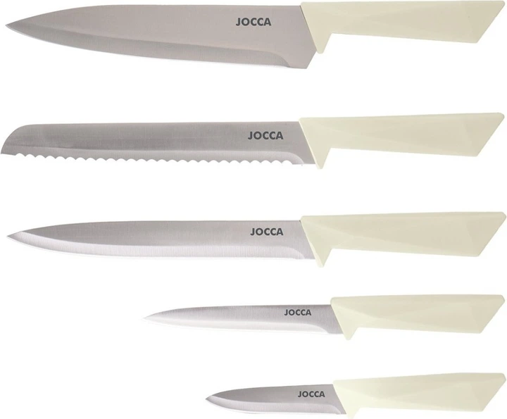 Zestaw noży Jocca w bloku Beżowych 5 szt (8435253586605) - obraz 2