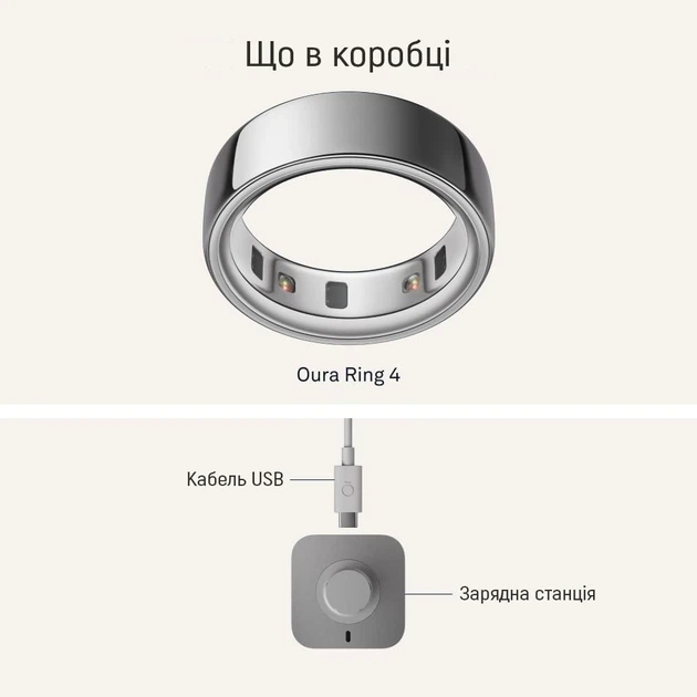Розумне кільце Oura Ring 4 Silver (Size 7) - зображення 5