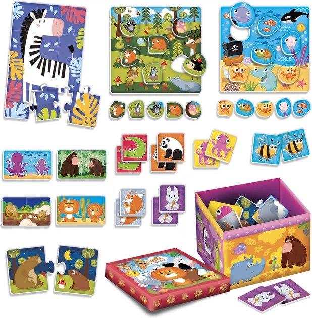 Zestaw gier planszowych Lisciani Carotina Baby Super Box (wersja wielojęzyczna) (8008324107827) - obraz 2