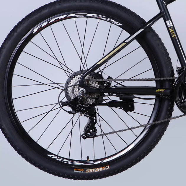 Велосипед з електроприводом 29" AL Formula eF-1 DD CS рама-21" / 18,5" 48B 12.5А*ч 500Вт сріблясто-чорний - зображення 3
