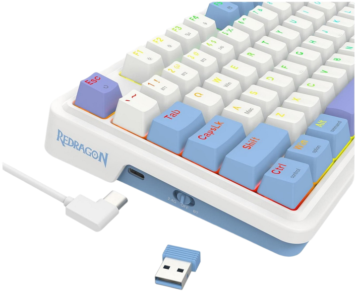 Klawiatura bezprzewodowa Redragon K664WBP-RGB-PRO Gloria (6950376722102) - obraz 7