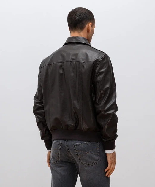 Куртка мужская Brunello Cucinelli BC-LTHR-JKT-BRN L коричневый - изображение 6