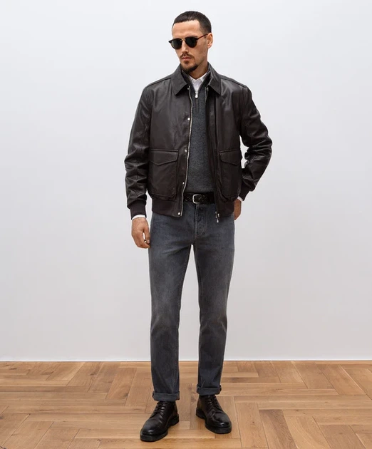 Куртка мужская Brunello Cucinelli BC-LTHR-JKT-BRN L коричневый - изображение 3