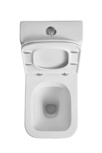 Унітаз-компакт підлоговий RIMLESS Білий Mixxus Premium Quadro MP6457 (00150308) - изображение 4