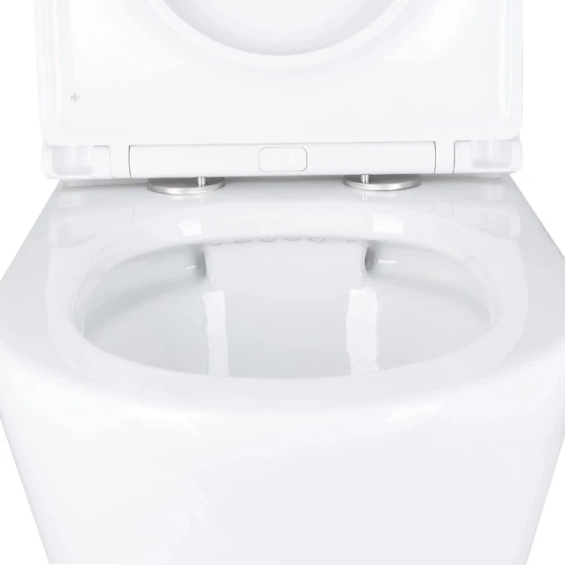 Унітаз-компакт підлоговий RIMLESS білий Mixxus BEVEL MI6728 (00150299) - Фото 1 Унітаз-компакт підлоговий RIMLESS білий Mixxus BEVEL MI6728 (00150299) - изображение 1