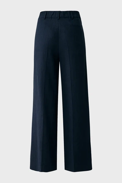 Жіночі темно-сині лляні брюки Wide leg linen pants Mexx 36 MF007000151W - изображение 6