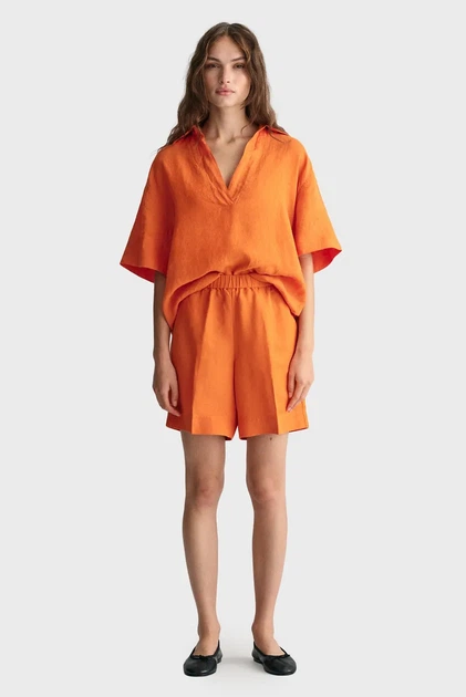 Жіночі помаранчеві лляні шорти REL LINEN BLEND PULL ON Gant 36 4020096 - Фото 4 Жіночі помаранчеві лляні шорти REL LINEN BLEND PULL ON Gant 36 4020096 - изображение 4