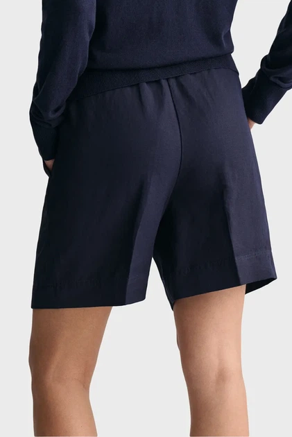 Жіночі темно-сині лляні шорти REL LINEN BLEND PULL ON Gant 36 4020096 - изображение 5