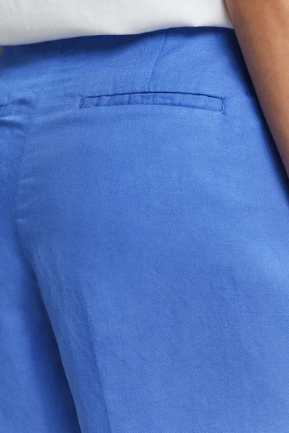Жіночі сині лляні шорти TAILORED LINEN SHORTS Gant 40 4020123 - изображение 5