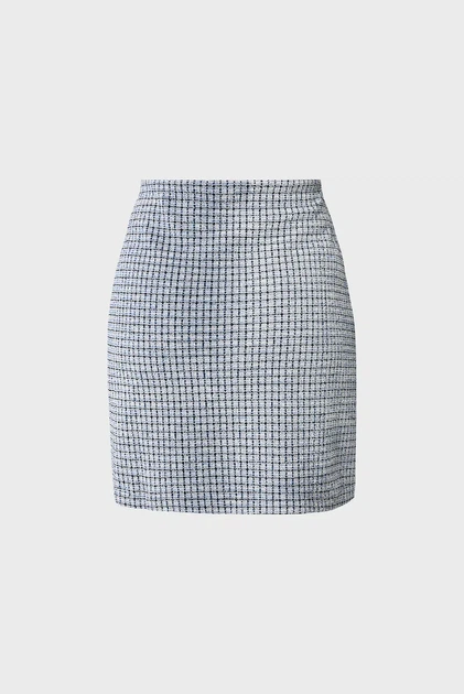 Жіноча синя твідова спідниця Classic jacquard skirt Mexx L MF007401451W - Фото 6 Жіноча синя твідова спідниця Classic jacquard skirt Mexx L MF007401451W - изображение 6