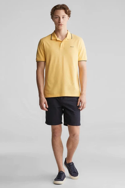 Чоловіче жовте поло TIPPING SS PIQUE POLO Gant M 2062034 - изображение 2