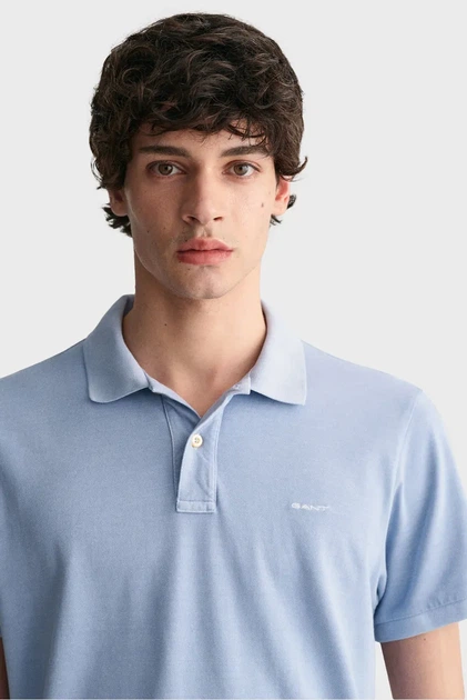 Чоловіче блакитне поло SUNFADED PIQUE SS RUGGER Gant XXL 2043005 - изображение 4