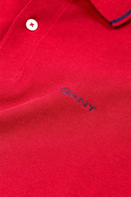 Чоловіче червоне поло TIPPING SS PIQUE POLO Gant M 2062034 - изображение 3