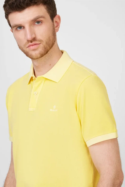 Чоловіче жовте поло SUNFADED PIQUE Gant XXL 2052028 - изображение 2