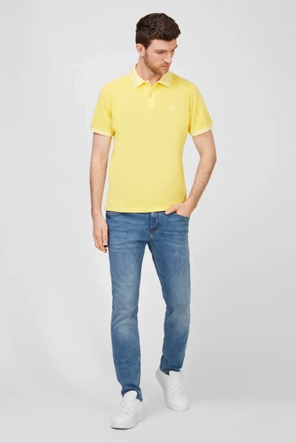Чоловіче жовте поло SUNFADED PIQUE Gant XXL 2052028 - изображение 5