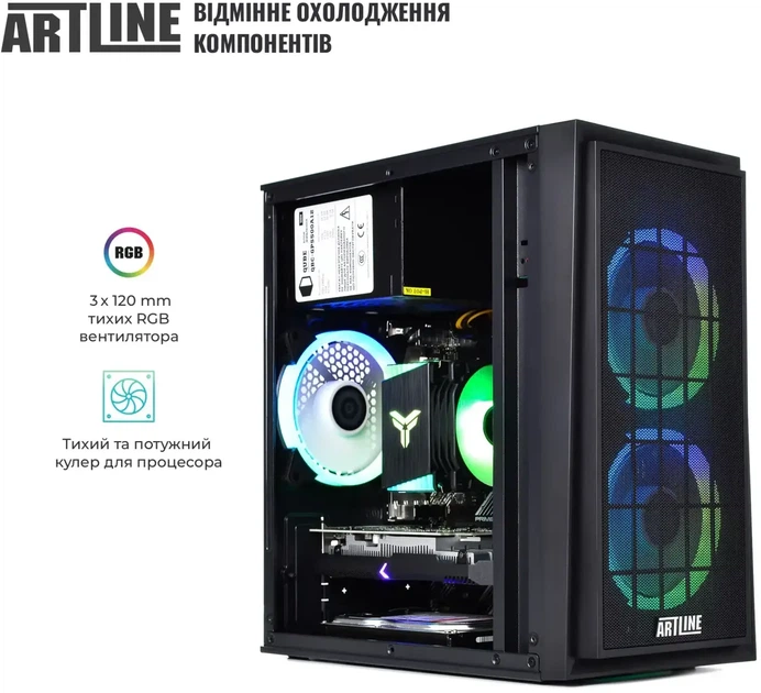 Компьютер ARTLINE Gaming X43 (X43v80) AMD Ryzen 5 3600 / RAM 16 ГБ / SSD 1 ТБ / AMD Radeon RX 550, 4 ГБ - изображение 8