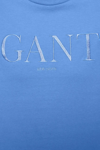 Жіноча блакитна футболка REG TONAL GRAPHIC Gant S 4200502 - Фото 3 Жіноча блакитна футболка REG TONAL GRAPHIC Gant S 4200502 - изображение 3