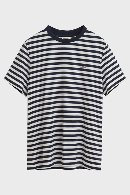 Жіноча футболка у смужку REG STRIPED SHIELD Gant XL 4200564 - Фото 5 Жіноча футболка у смужку REG STRIPED SHIELD Gant XL 4200564 - изображение 5
