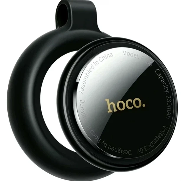 Поисковый трекер брелок Hoco E100 черный ABS-пластик Bluetooth 230 мАч 32х32х6.4 мм для защиты вещей - изображение 4