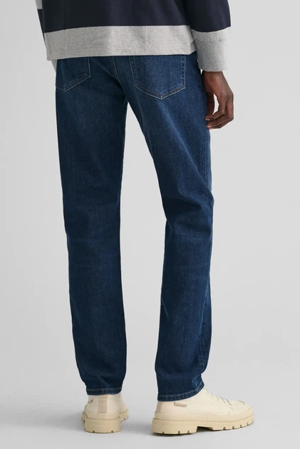 Чоловічі темно-сині джинси SLIM GANT JEANS Gant 31-32 1000260 - Фото 3 Чоловічі темно-сині джинси SLIM GANT JEANS Gant 31-32 1000260 - изображение 3