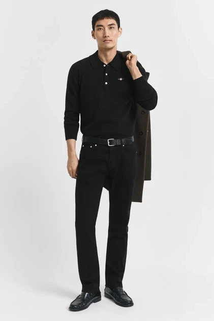Чоловічі чорні джинси REGULAR STAY BLACK JEANS Gant 31-32 1000406 - Фото 2 Чоловічі чорні джинси REGULAR STAY BLACK JEANS Gant 31-32 1000406 - изображение 2