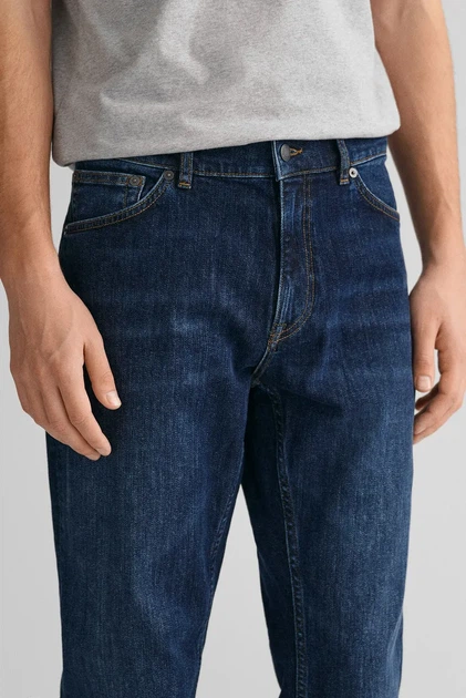 Чоловічі сині джинси REGULAR GANT JEANS Gant 31 1000261 - Фото 4 Чоловічі сині джинси REGULAR GANT JEANS Gant 31 1000261 - зображення 4