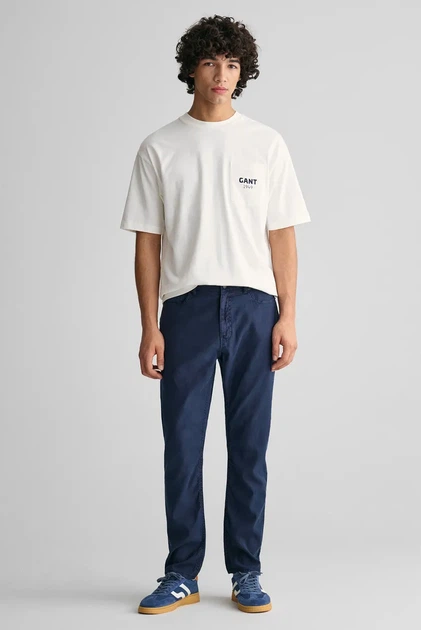 Чоловічі темно-сині джинси COT/LINEN REG Gant 30-32 1000306 - Фото 2 Чоловічі темно-сині джинси COT/LINEN REG Gant 30-32 1000306 - зображення 2