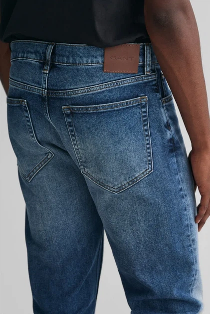 Чоловічі сині джинси REGULAR Gant 34-32 1000261 - Фото 6 Чоловічі сині джинси REGULAR Gant 34-32 1000261 - изображение 6