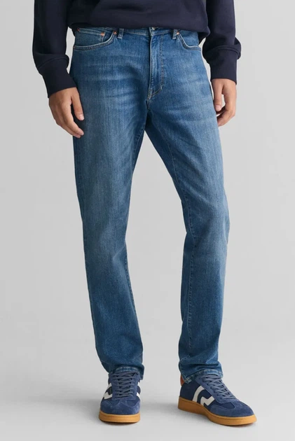 Чоловічі сині джинси EXTRA SLIM ACTIVE RECOVER Gant 32-34 1000264 - Фото 1 Чоловічі сині джинси EXTRA SLIM ACTIVE RECOVER Gant 32-34 1000264 - изображение 1