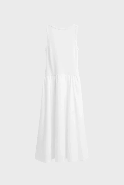 Жіноча біла сукня MIDI JERSEY WOVEN COMBO DRESS Gant S 4503369 - изображение 2