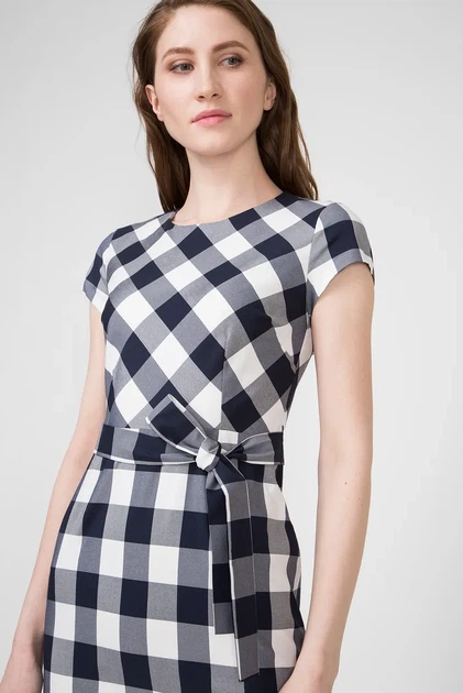 Жіноча картата сукня FITTED GINGHAM Gant 34 4501063 - Фото 2 Жіноча картата сукня FITTED GINGHAM Gant 34 4501063 - изображение 2