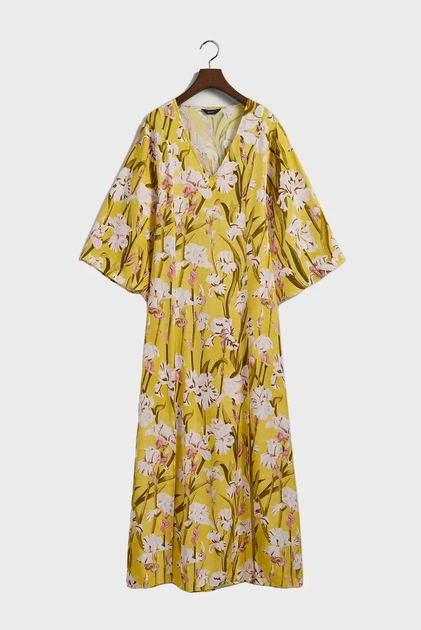 Жіноча жовта сукня з візерунком IRIS PRINT Gant 34 4503241 - Фото 7 Жіноча жовта сукня з візерунком IRIS PRINT Gant 34 4503241 - изображение 7