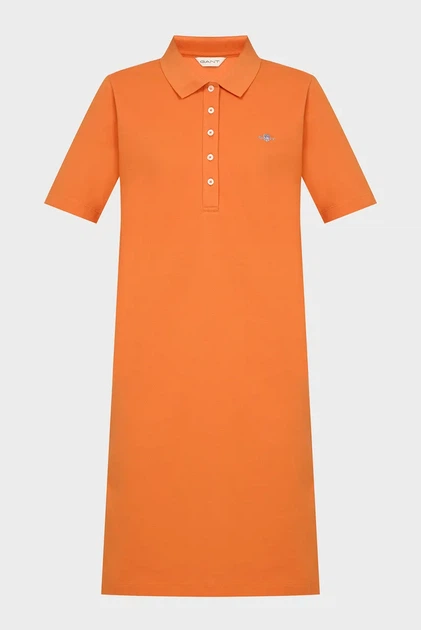 Жіноча помаранчева сукня SLIM SHIELD SS PIQUE POLO DRESS Gant S 4200846 - Фото 1 Жіноча помаранчева сукня SLIM SHIELD SS PIQUE POLO DRESS Gant S 4200846 - изображение 1
