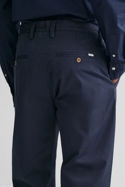 Чоловічі темно-сині чіноси REGULAR TWILL CHINOS Gant 36-32 1505222 - изображение 4
