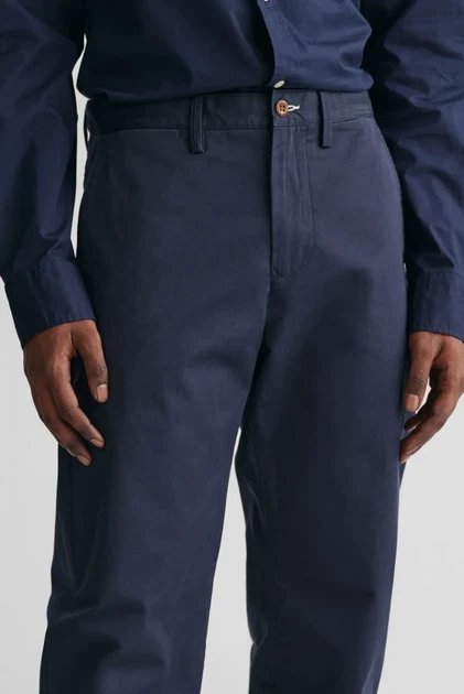 Чоловічі темно-сині чіноси REGULAR TWILL CHINOS Gant 36-32 1505222 - изображение 5
