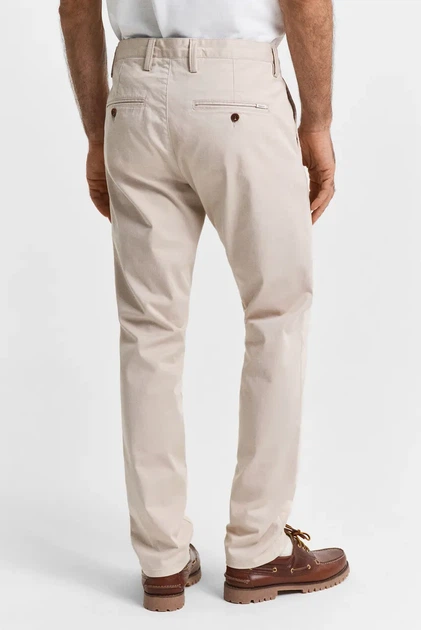 Чоловічі бежеві чіноси SLIM TWILL CHINOS Gant 31-32 1505221 - зображення 3