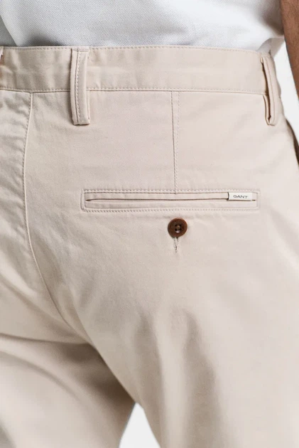 Чоловічі бежеві чіноси SLIM TWILL CHINOS Gant 31-32 1505221 - зображення 4
