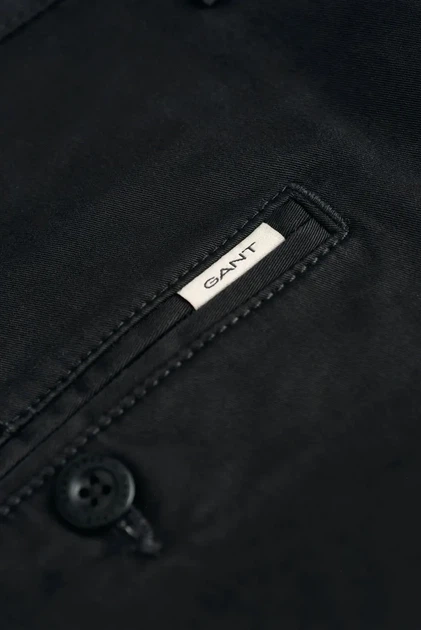 Чоловічі чорні чіноси REGULAR TWILL Gant 36-32 1505222 - Фото 5 Чоловічі чорні чіноси REGULAR TWILL Gant 36-32 1505222 - изображение 5