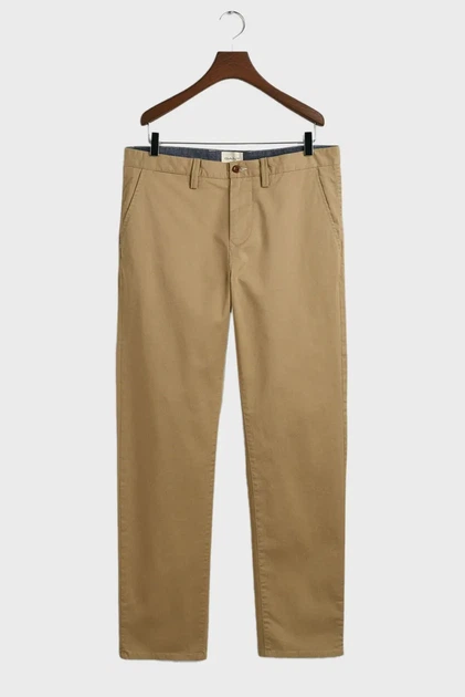 Чоловічі бежеві чіноси REGULAR TWILL CHINOS Gant 32-32 1505222 - Фото 7 Чоловічі бежеві чіноси REGULAR TWILL CHINOS Gant 32-32 1505222 - изображение 7