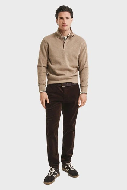 Чоловічі коричневі вельветові брюки SLIM Gant 33-32 1505319 - изображение 2