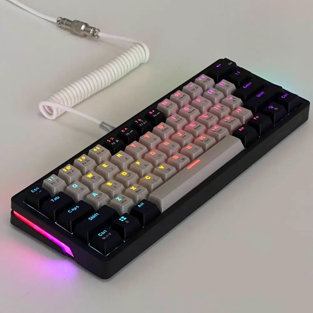 Ігрова механічна клавіатура Kondor Starlight / Дротове підключення / Brown Switch / White Black - зображення 4