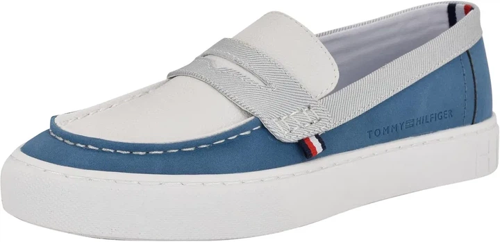 Женские мокасины Tommy Hilfiger 42р., бело-синие, 28 см - Фото 1 Женские мокасины Tommy Hilfiger 42р., бело-синие, 28 см - изображение 1