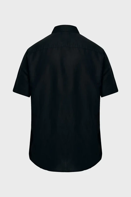 Чоловіча чорна лляна сорочка BRANDON Basic linen shirt short sleeve Mexx XL MF007200251M - изображение 6